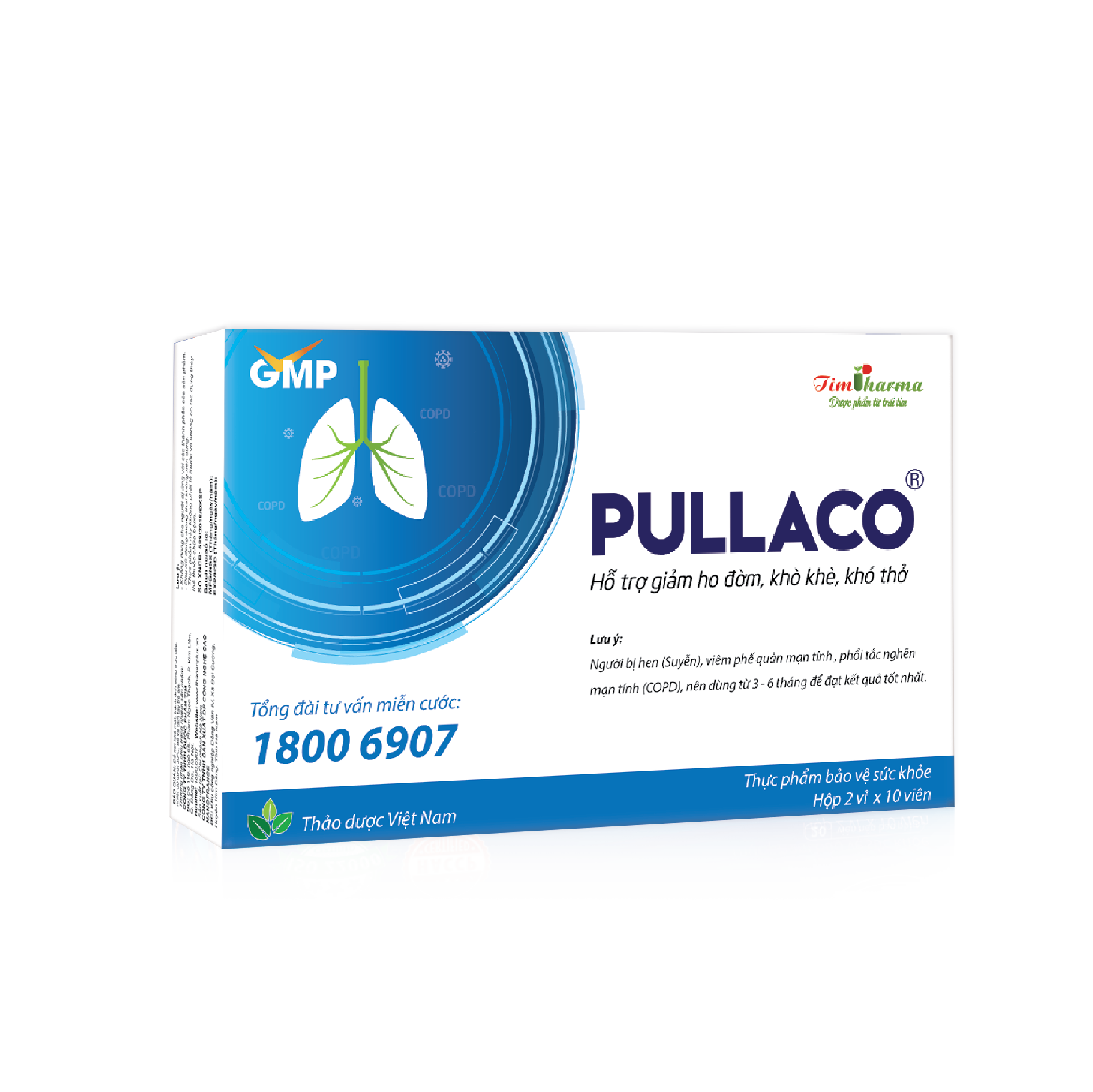TPBVSK PULLACO - Hỗ trợ giảm nguy cơ khò khè, khó thở do ho kéo dài, viêm phổi, viêm phế quản.